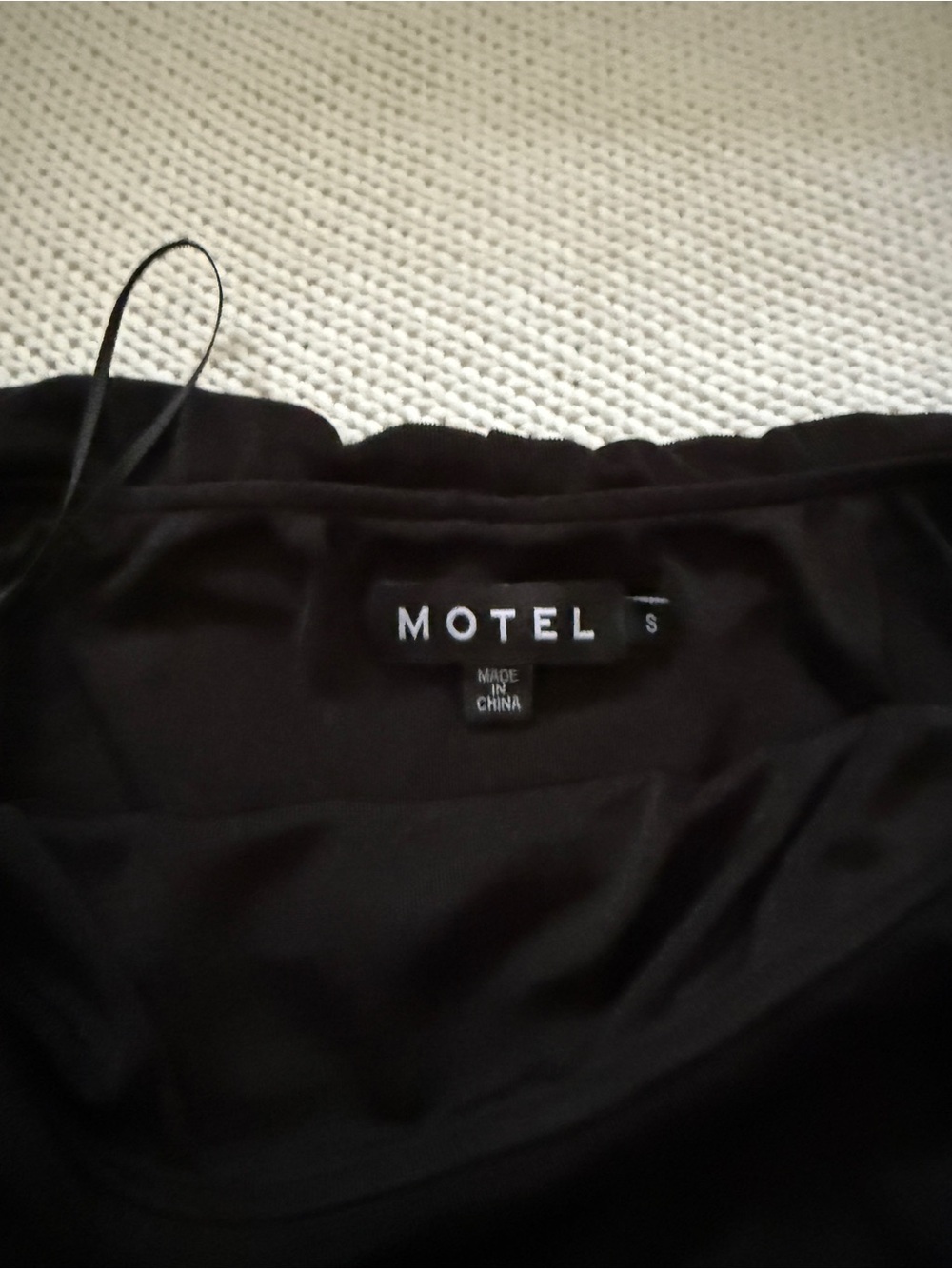 Motel Rocks Black Off-The-Shoulder Top - Picture 3 of 3